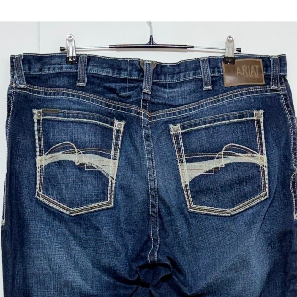 Ariat Jeans Mens 42x32 Blue M4 Low Rise Boot Cut Stretch Denim Western Cowboy